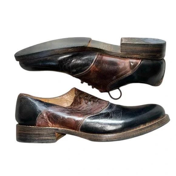 BEDSTU Bedstu Bed Stu Spectator Oxfords Derbys Black Brown Leather Oxfords M 9